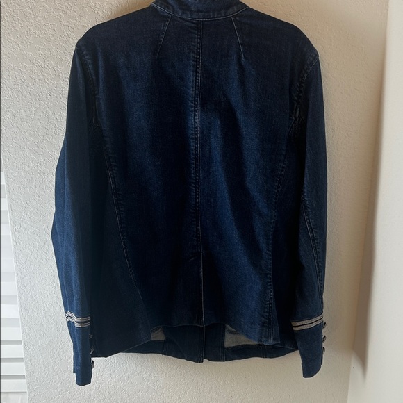 NWT Ralph Lauren women’s plus Denim Blue Jacket w/ silver button size 20w - Picture 7 of 7